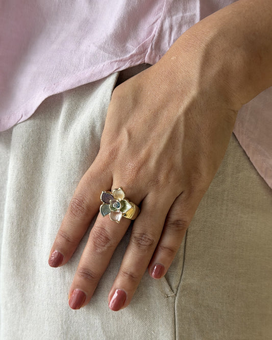 Pastel Bloom Ring (Stretch-Fit Size)