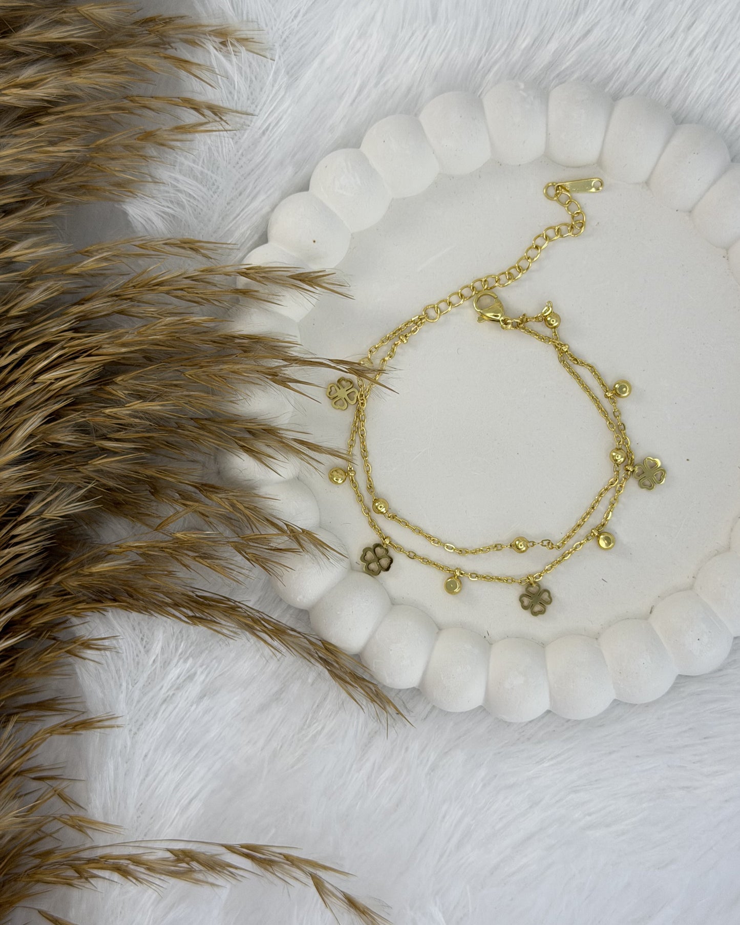 Clover Charm Layer Bracelet