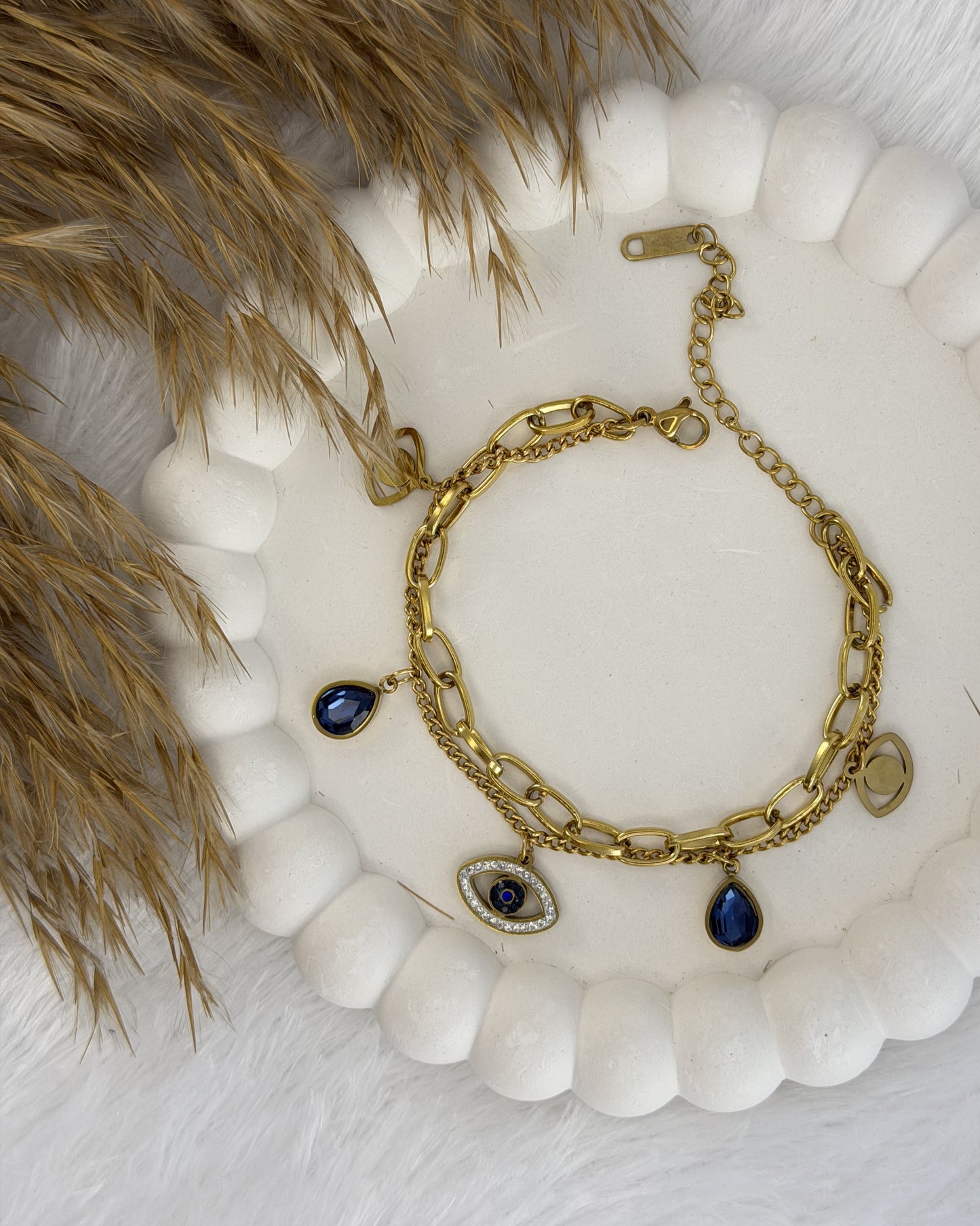 Sapphire Gaze Evil Eye Bracelet