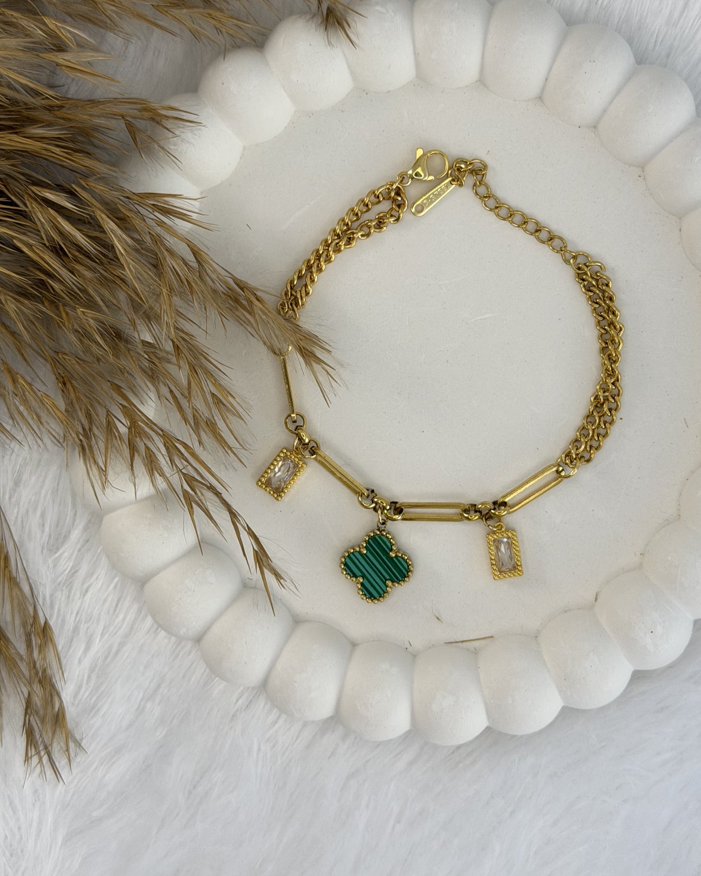 Emerald Clover Bracelet