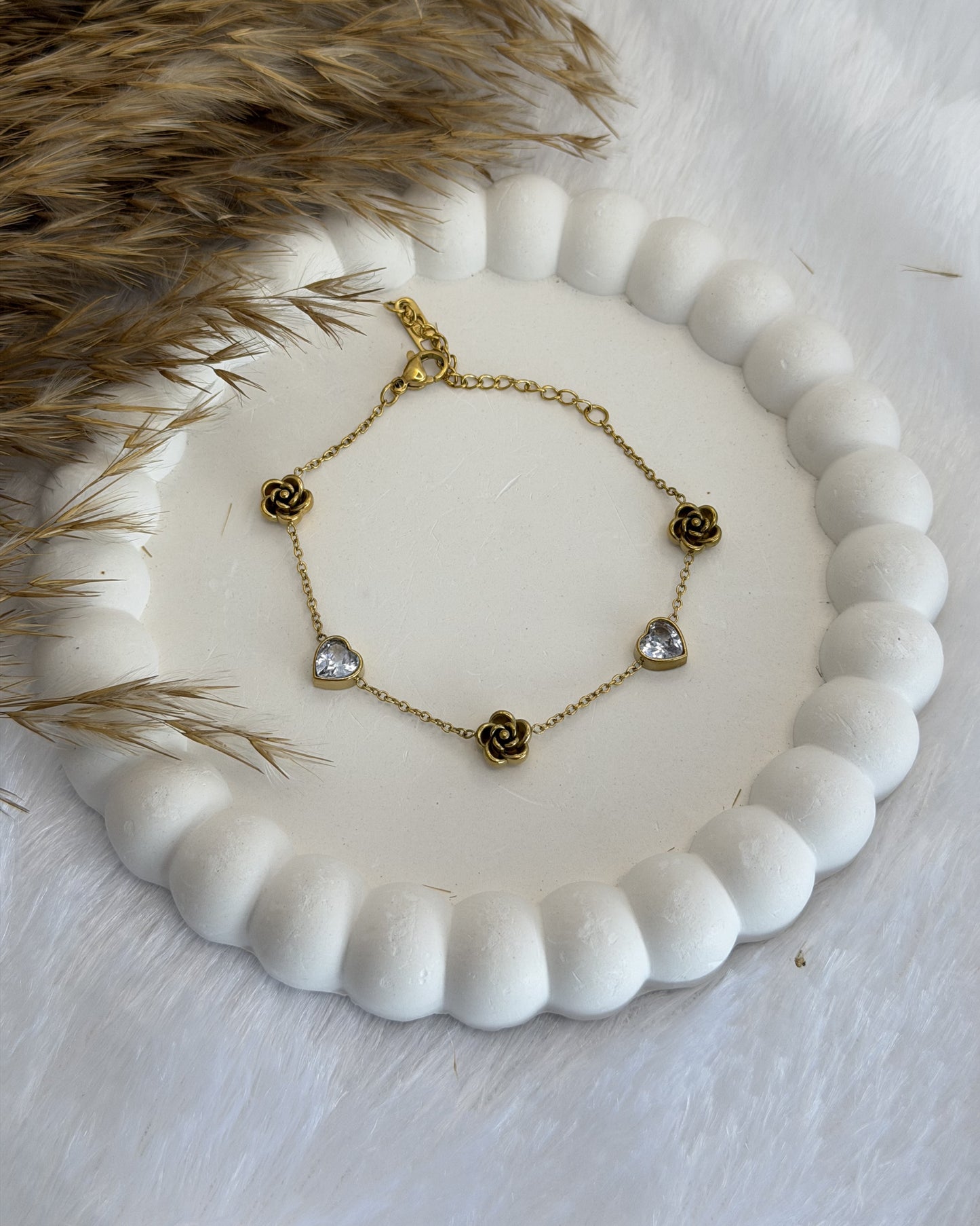 Rosé Heart Bracelet