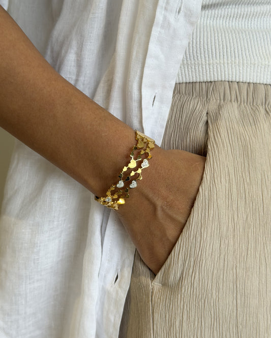 Heart Cascade Bracelet