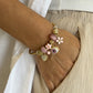 Pink Blossom Evil Eye Bracelet