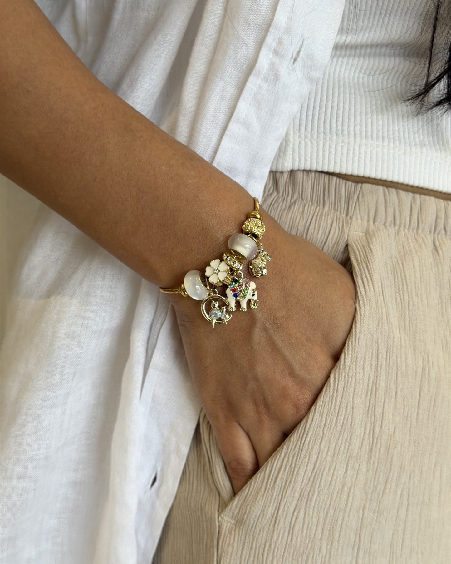 Lucky Elephant Charm Bracelet