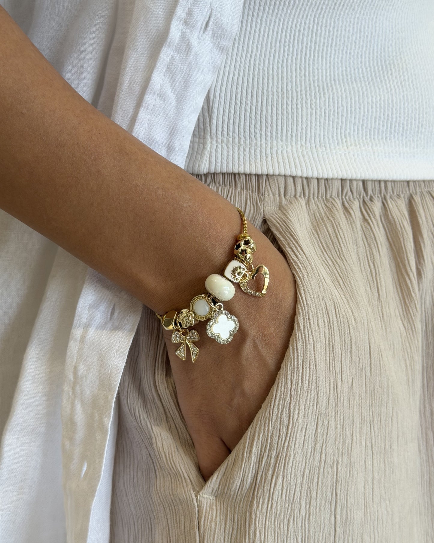 Golden Grace Charm Bracelet