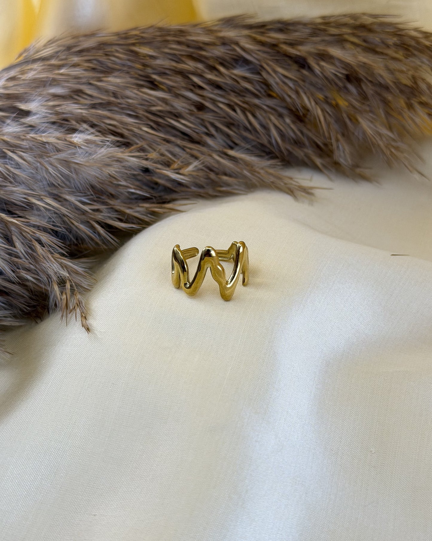 Waveline Ring (Size Adjustable)