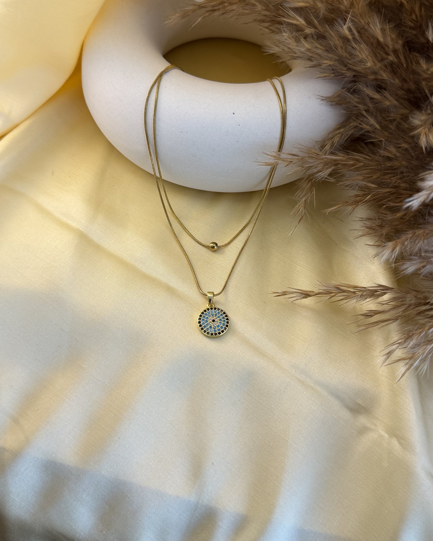 Blue Orbit Layered Necklace