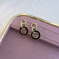 Noir Link Drop Earrings