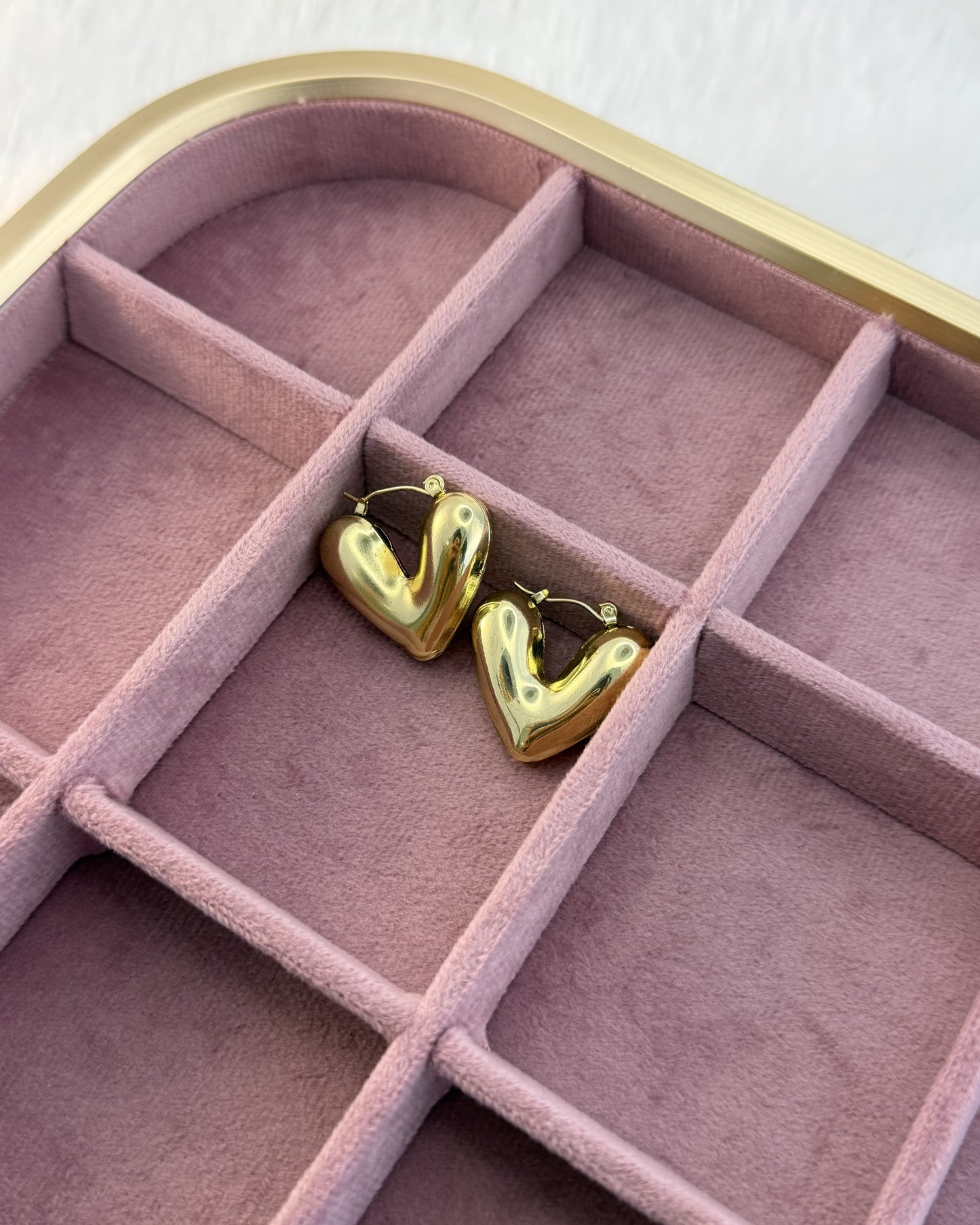 Molten Heart Drop Earrings