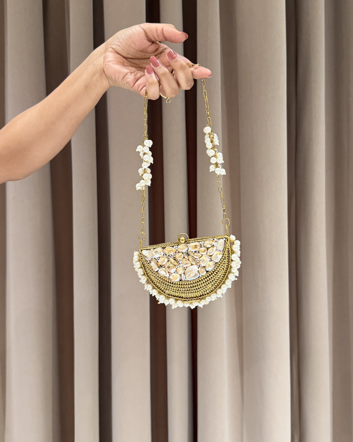 Pearl Bloom Mini Clutch
