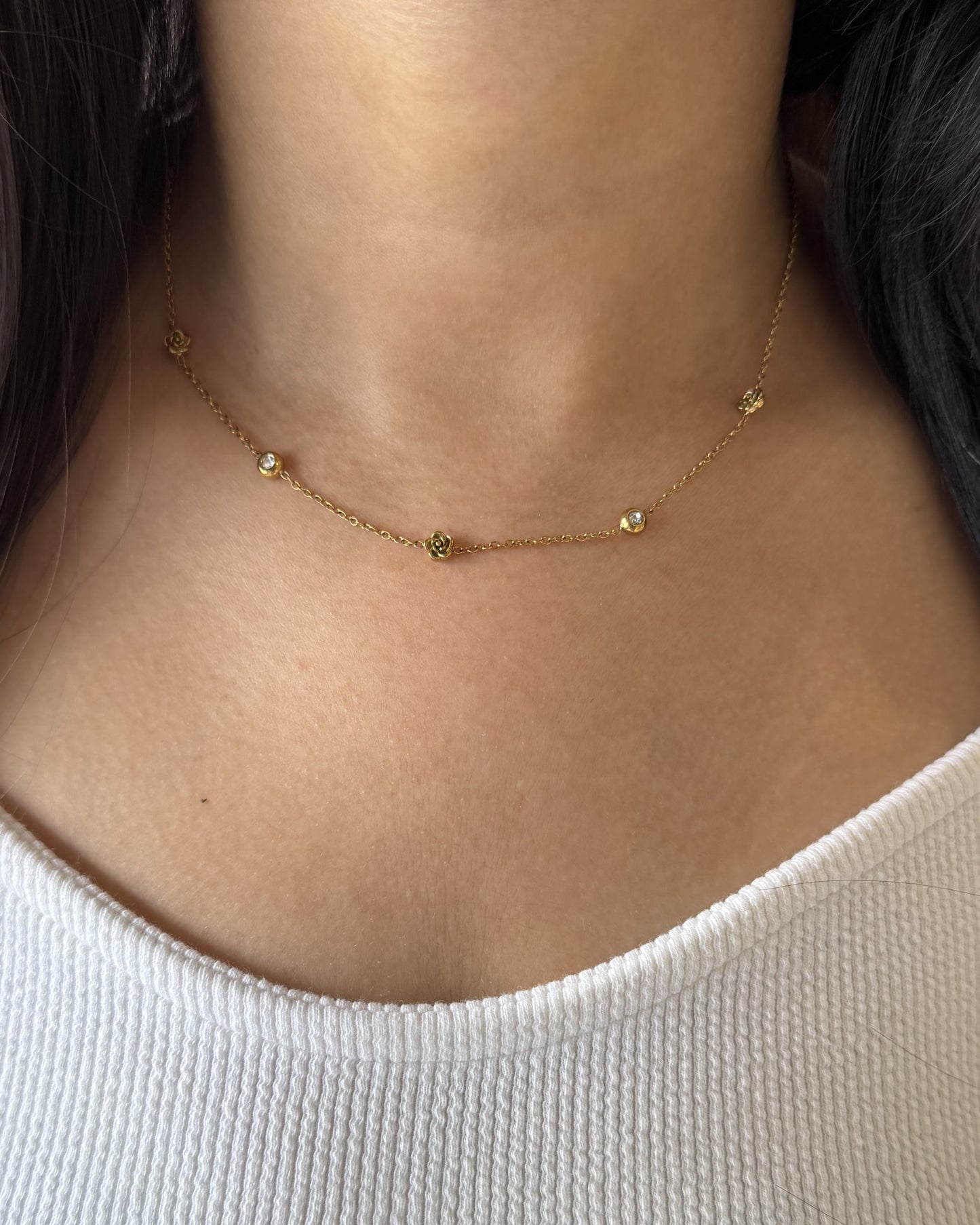 Roselle Crystal Necklace