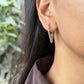 V-Line Silver Hoops