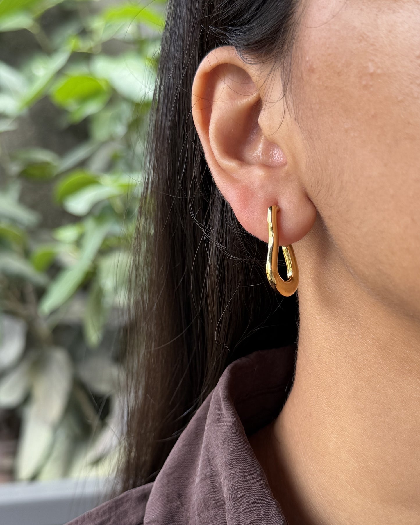 Sculpted Gold Earrings