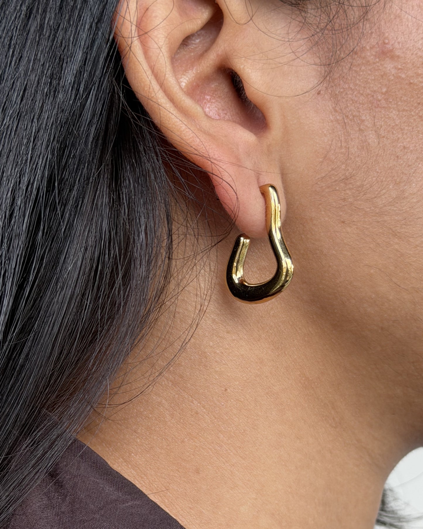 Sculpted Gold Earrings