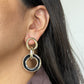 Noir Link Drop Earrings