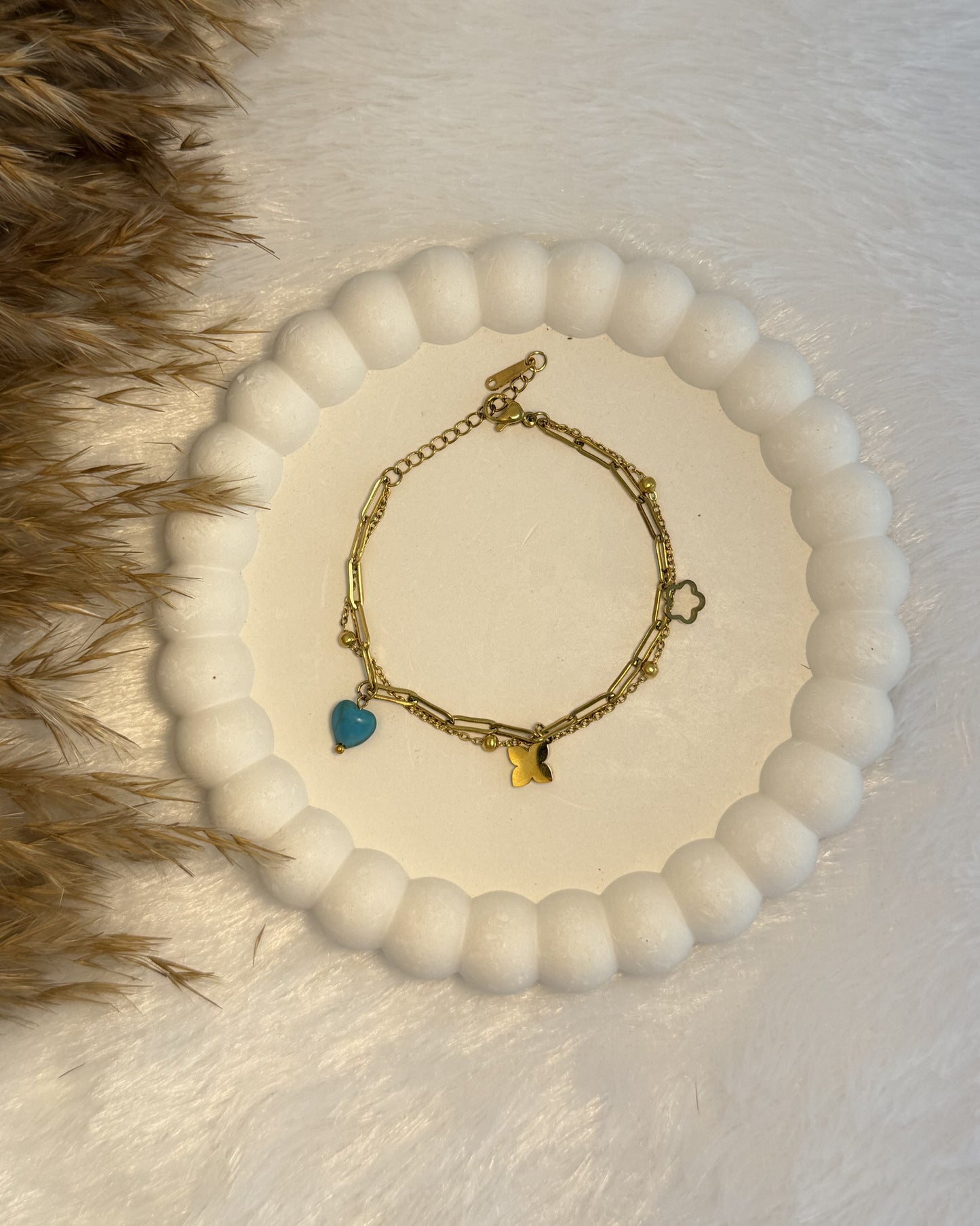 Dainty Charm Link Bracelet