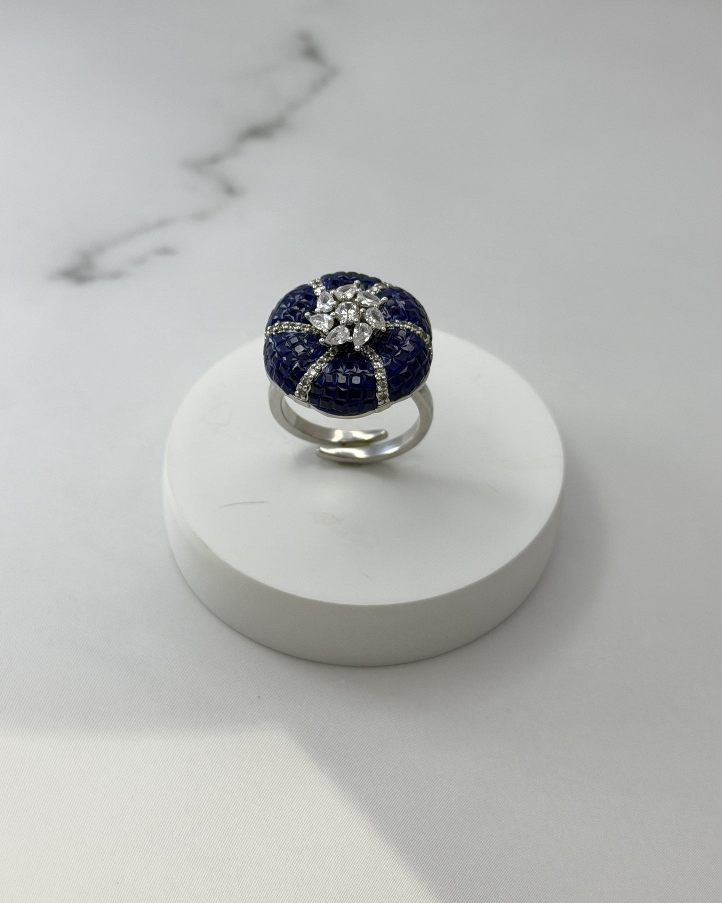Azure Crown Ring
