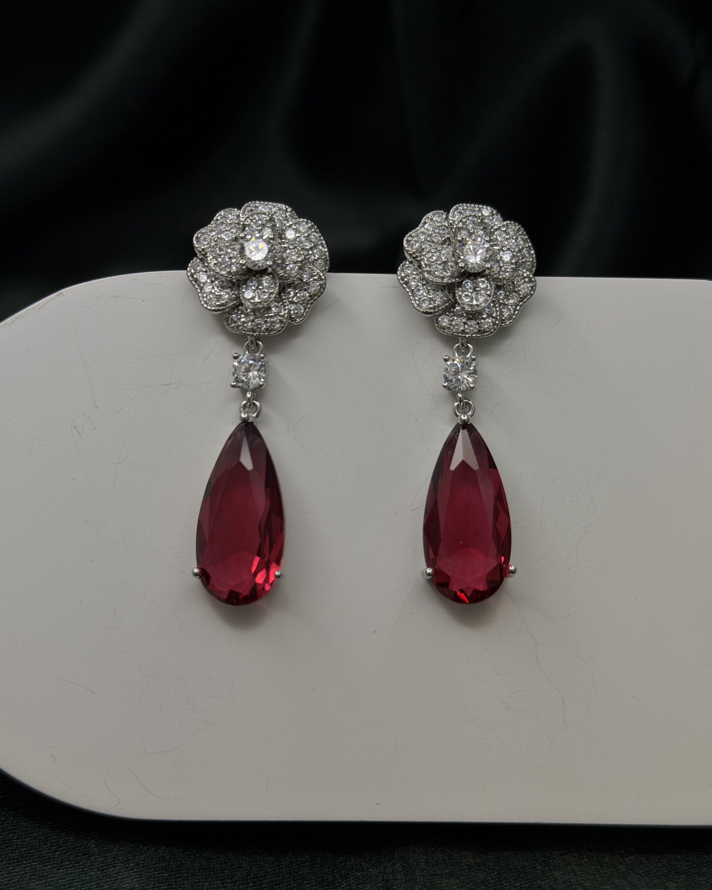 Scarlet Petal Earrings