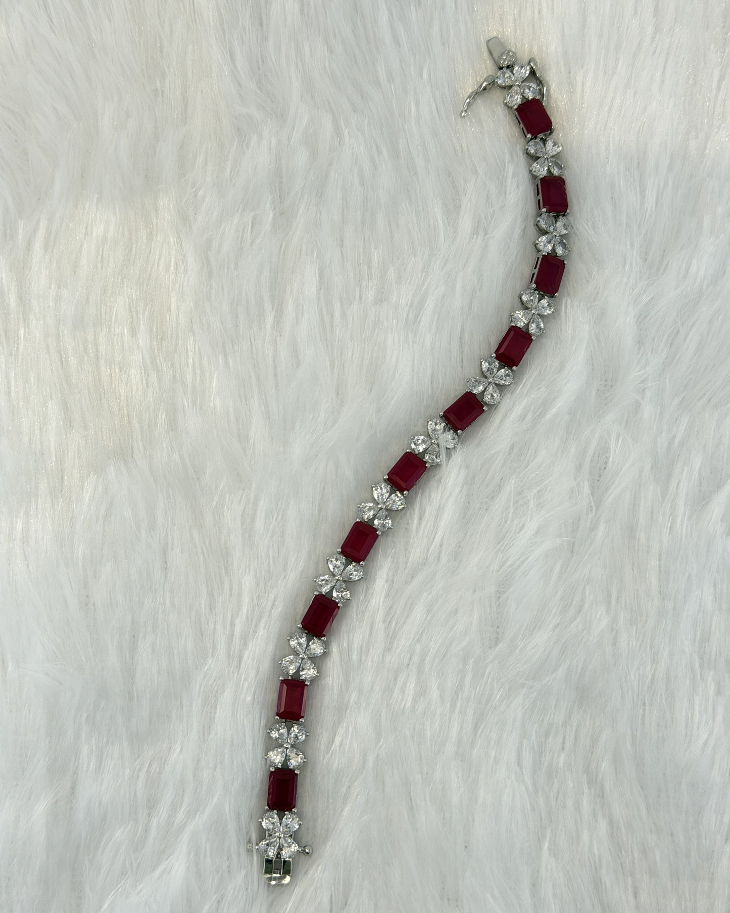 Ruby Blossom Bracelet