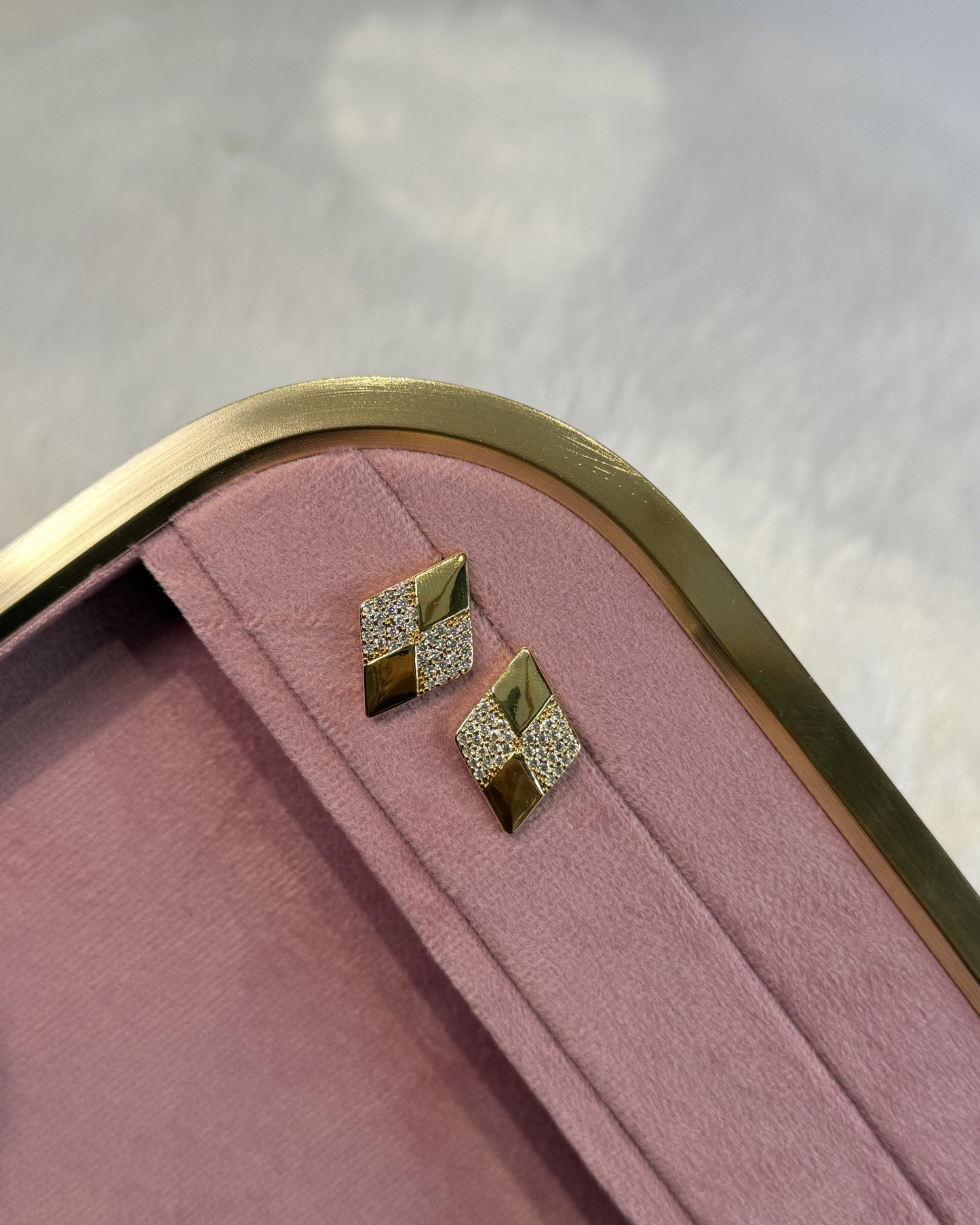 Diamond Tile Studs