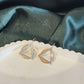 Two Tone Statement Earrings