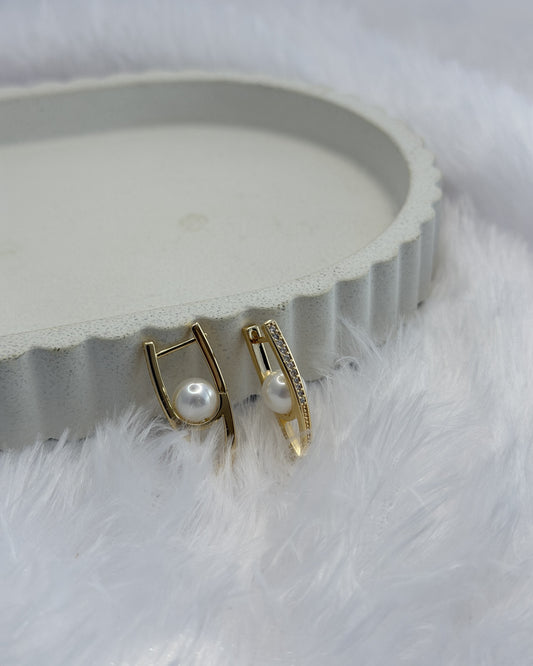 Pearl Eclipse Hoops