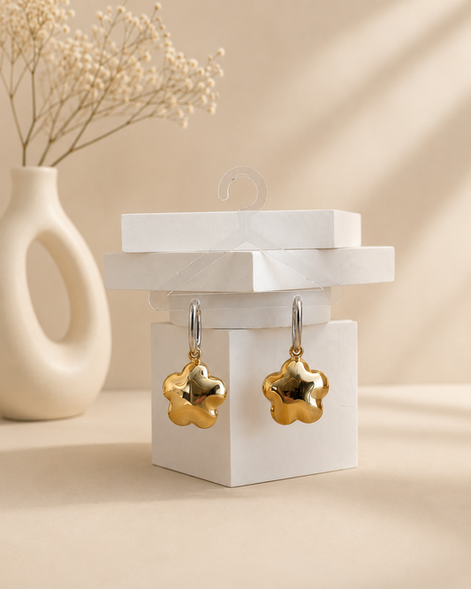 Dual tone Blossom Earrings
