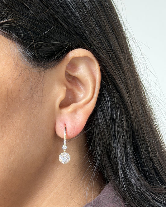 Crystal Blossom Drops Earrings