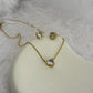 Celeste Heart Necklace & Stud Set
