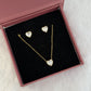 Celeste Heart Necklace & Stud Set