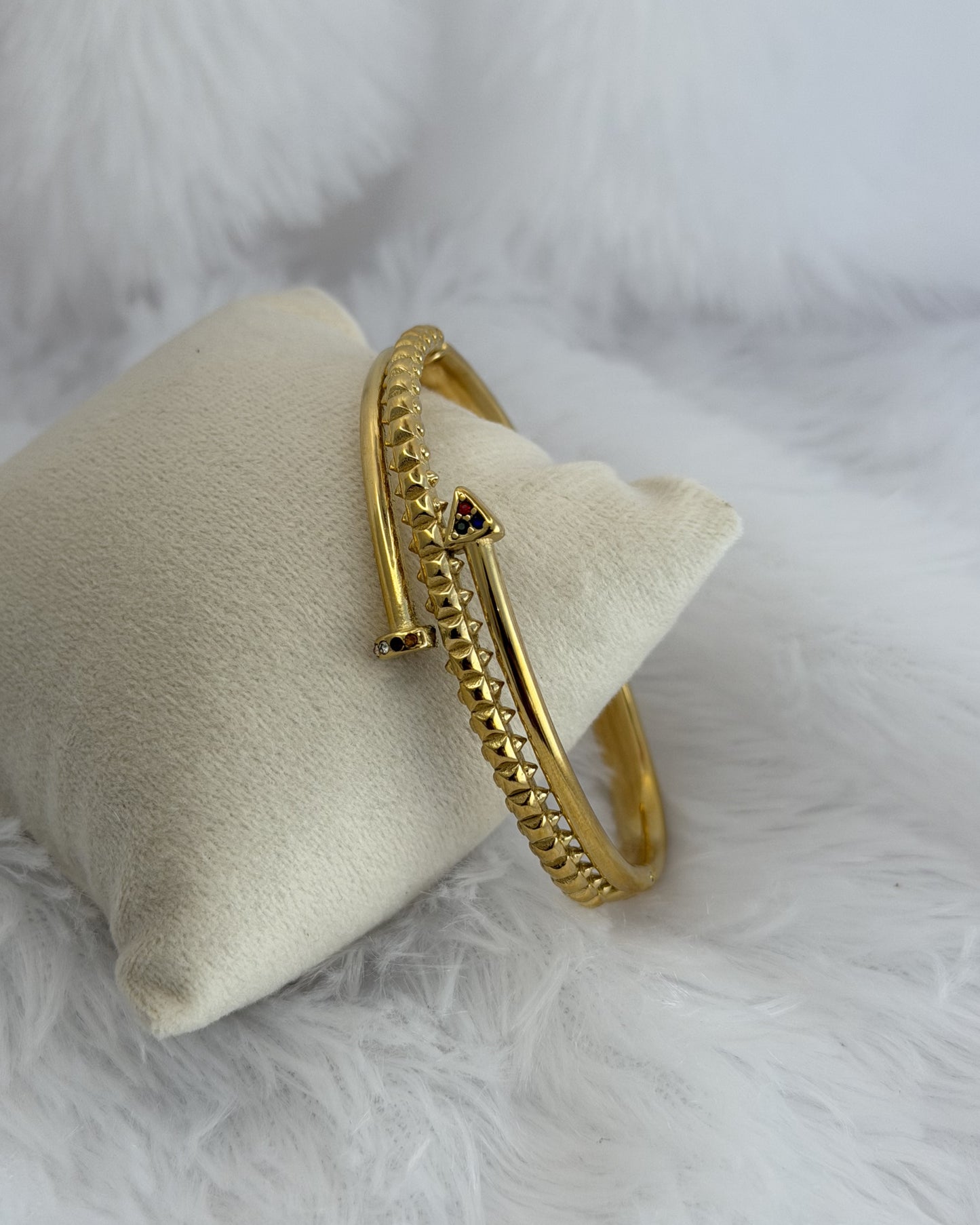 Multicolour studded Nail Bracelet