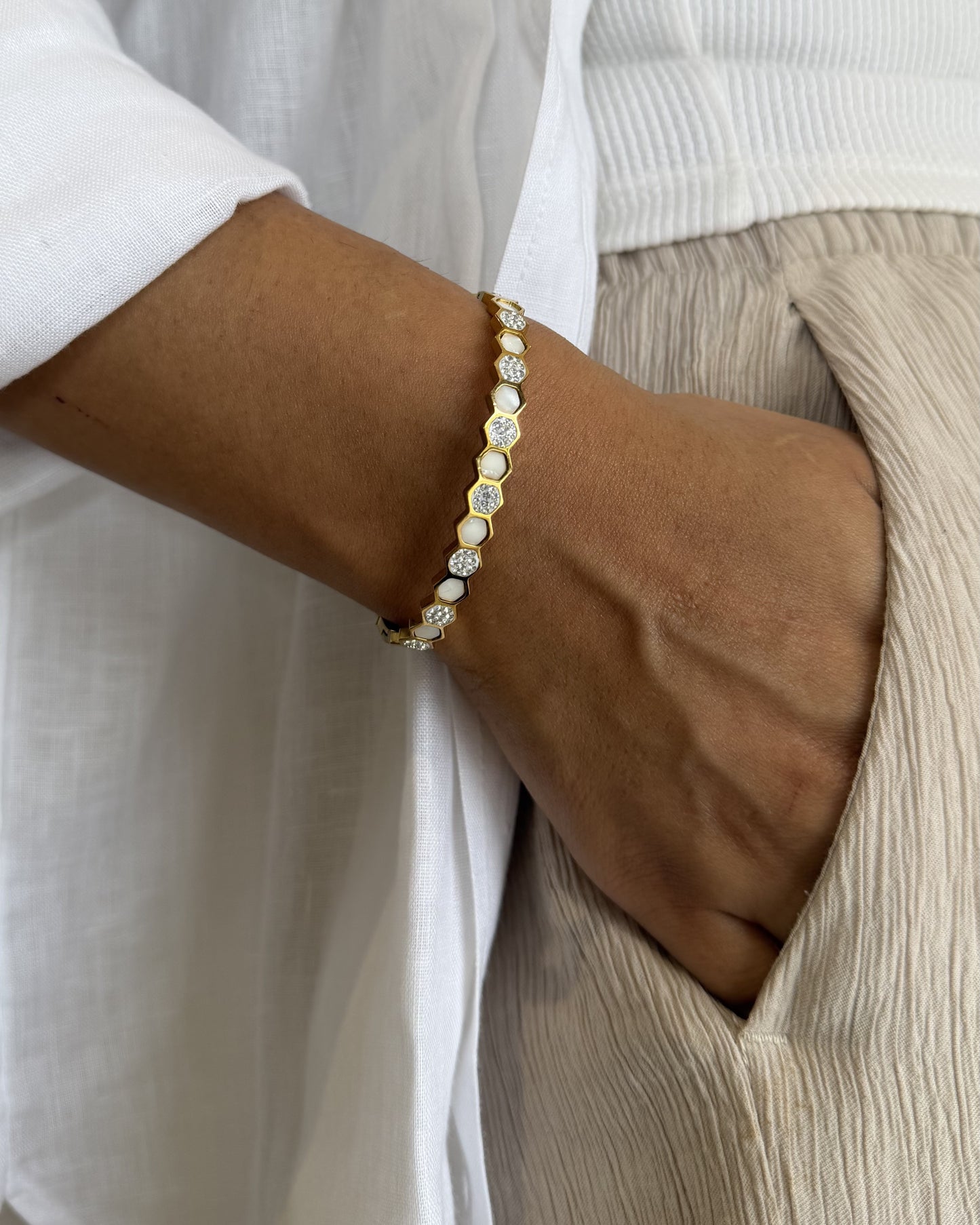 Honey Hex Bracelet