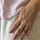 Crystal Wave Ring (Size Adjustable)