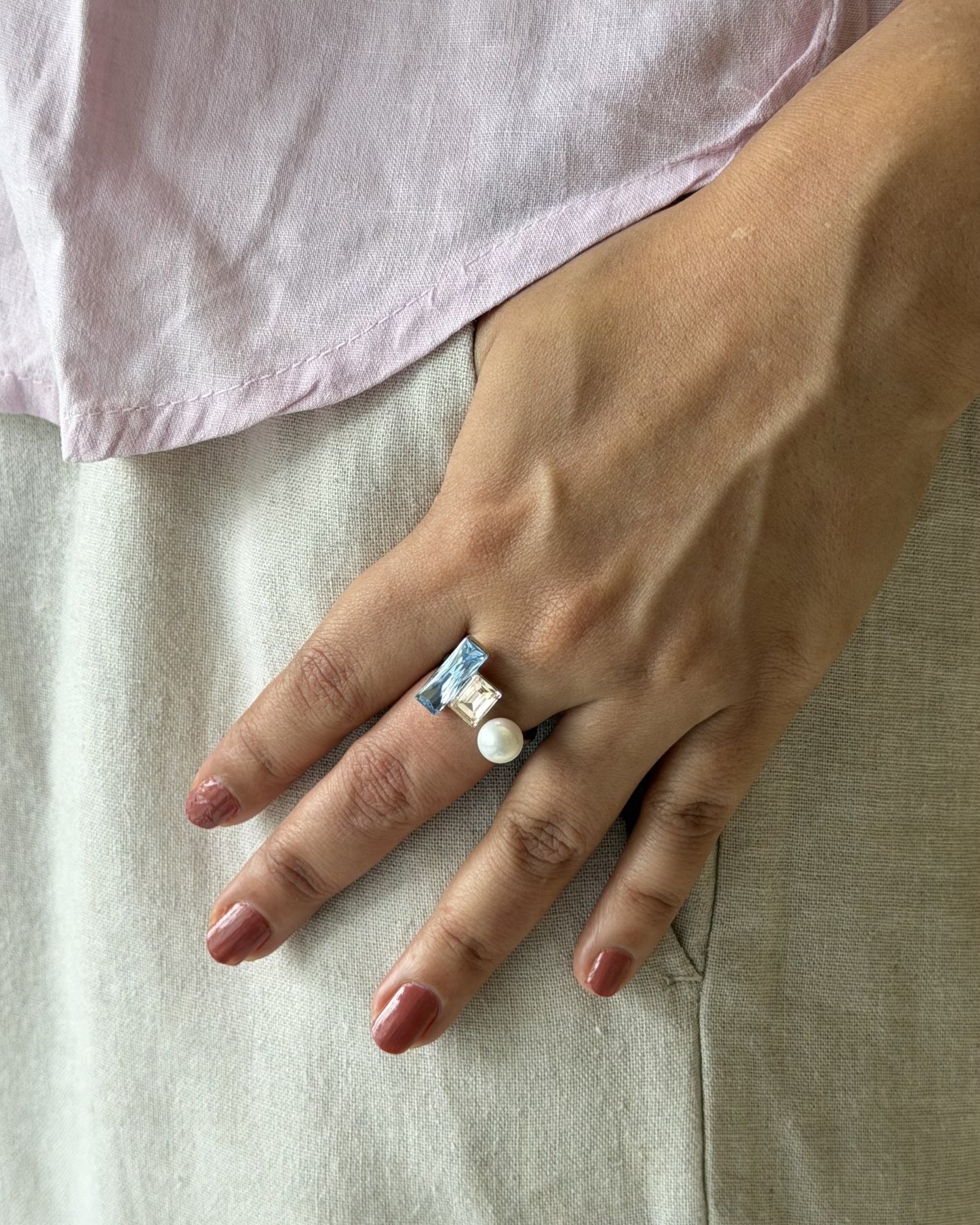Opal Sky Ring (Size Adjustable)
