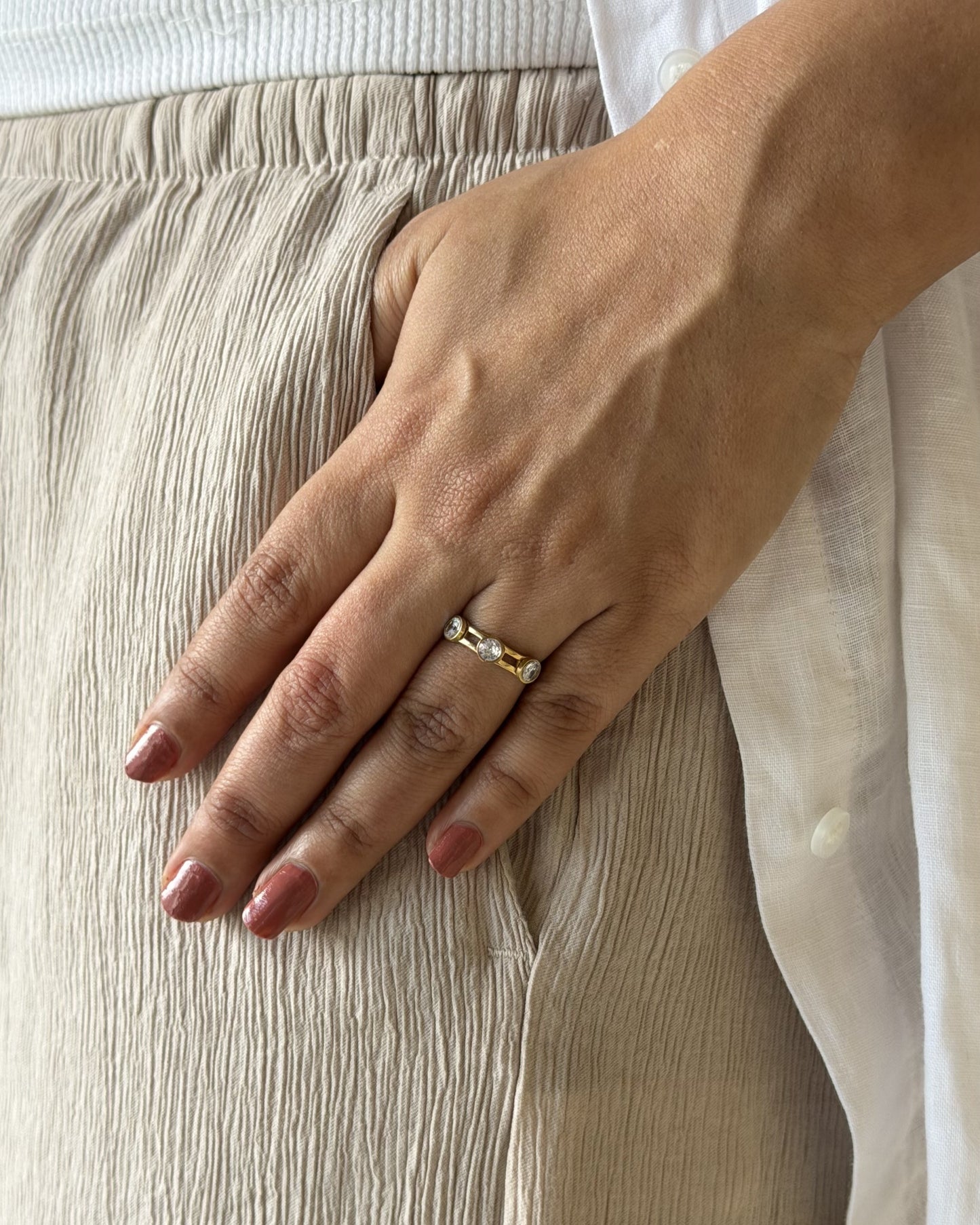Solara Trio Ring (Size Adjustable)