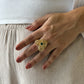 Emerald Bloom Ring (Size Adjustable)