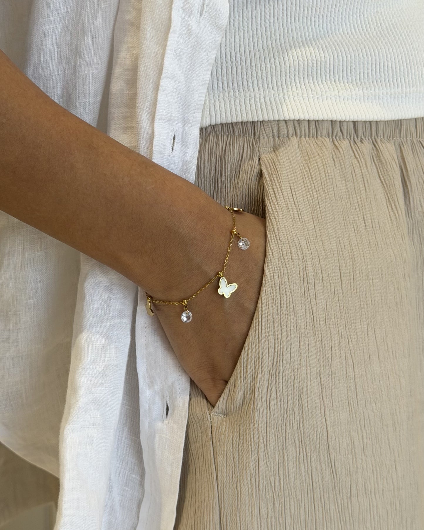 Flutter Charm Chain Bracelet