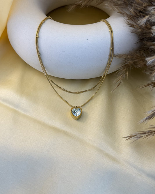 Celeste Heart Layered Necklace