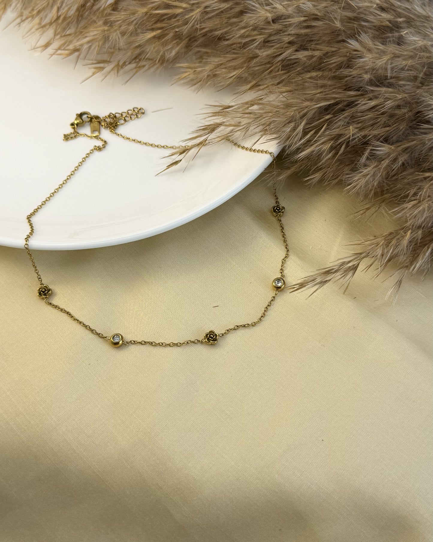 Roselle Crystal Necklace