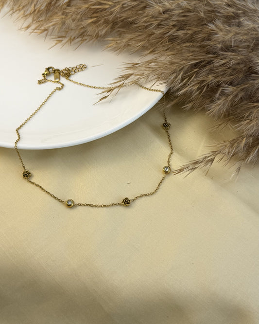 Roselle Crystal Necklace