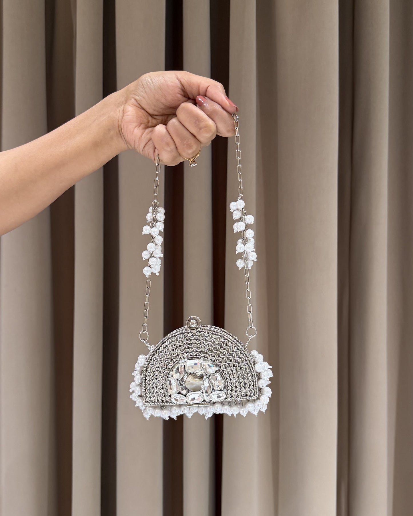 Pearl Arc Mini Clutch