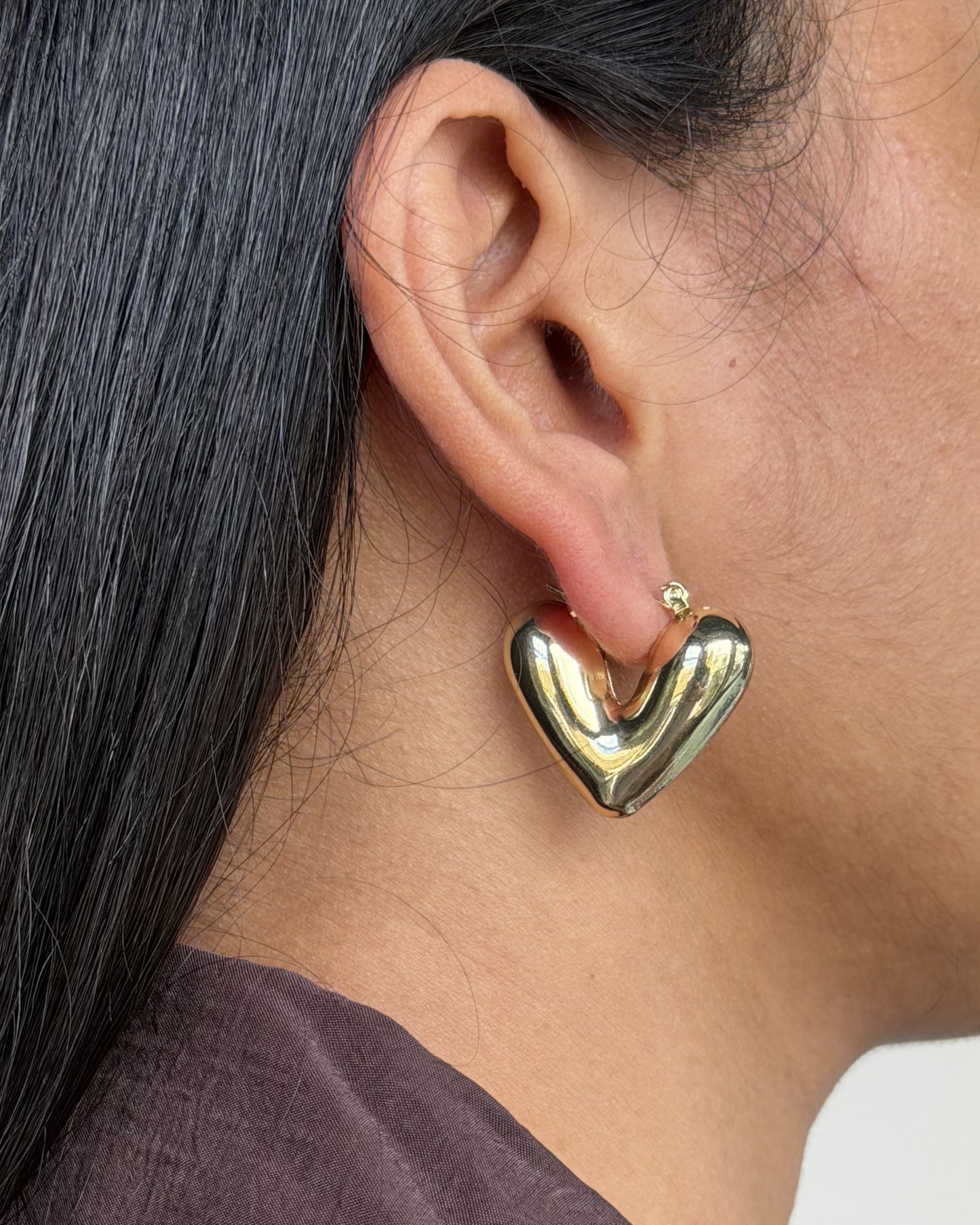 Molten Heart Drop Earrings