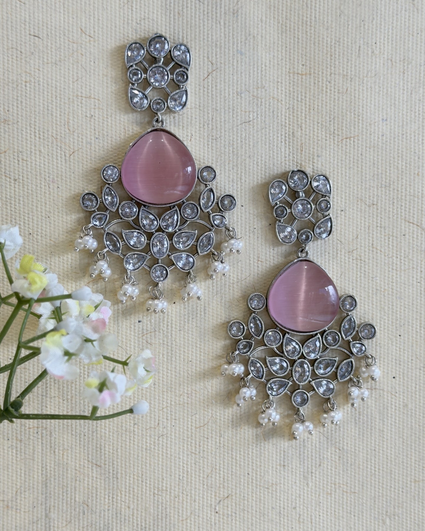Rosé Crystal Danglers