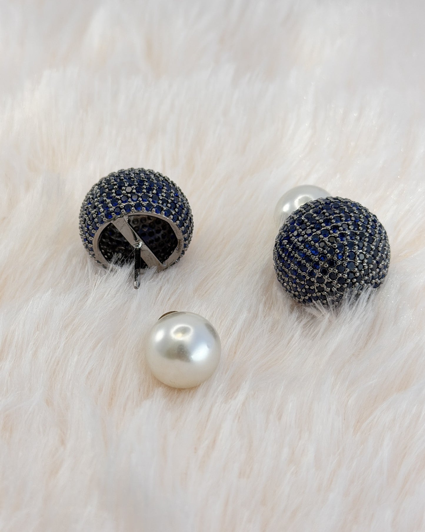 Midnight Pearl Duo Studs
