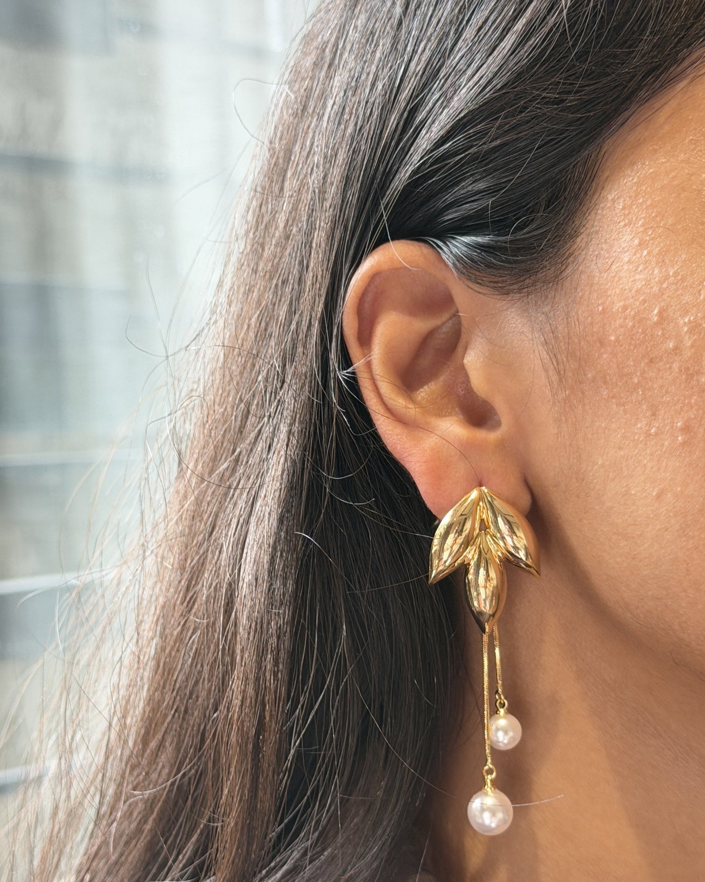 Golden Leaf Duo Earrings