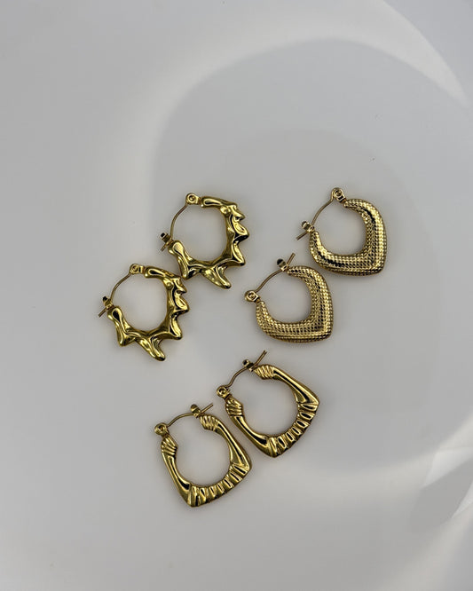 Golden hoops Combo-8