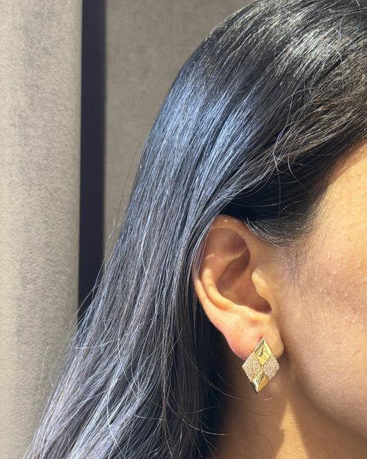 Diamond Tile Studs