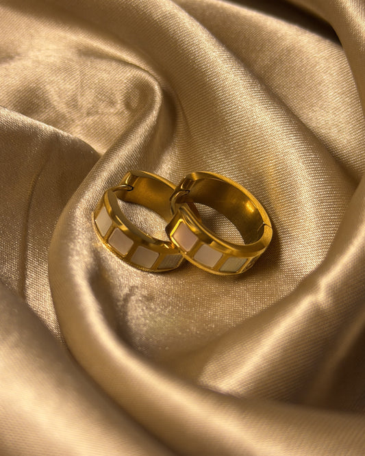 Golden Tile Hoops