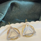 Two Tone Statement Earrings