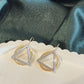 Two Tone Statement Earrings
